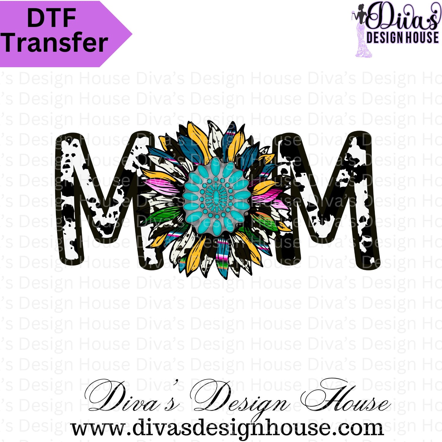 Mama Flower Ready to Press DTF Transfers