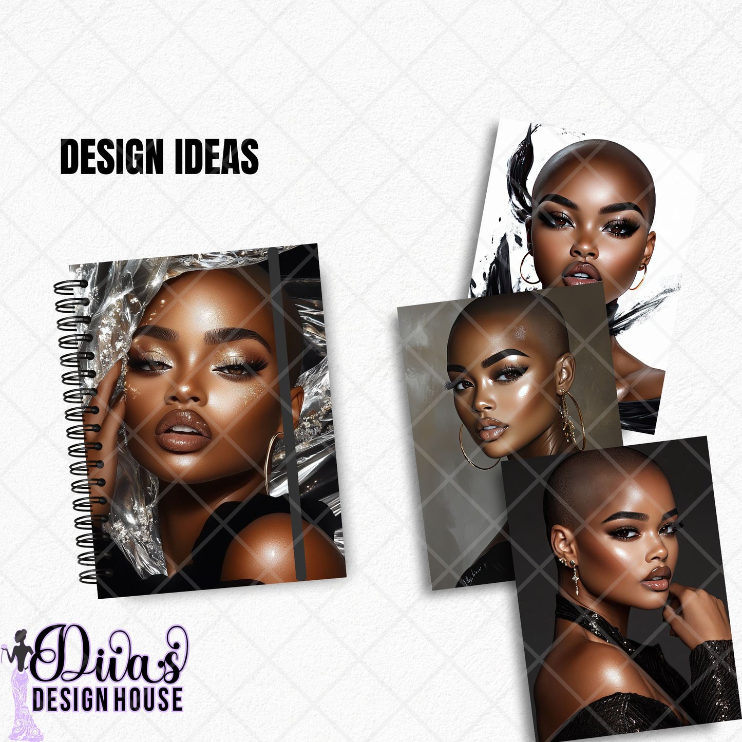 21 Melanin Muse Digital Art Images | Black Luxury PLR Branding Graphics | High Res | Stock Images| Rebrandable Content for Black Beauty Influencers