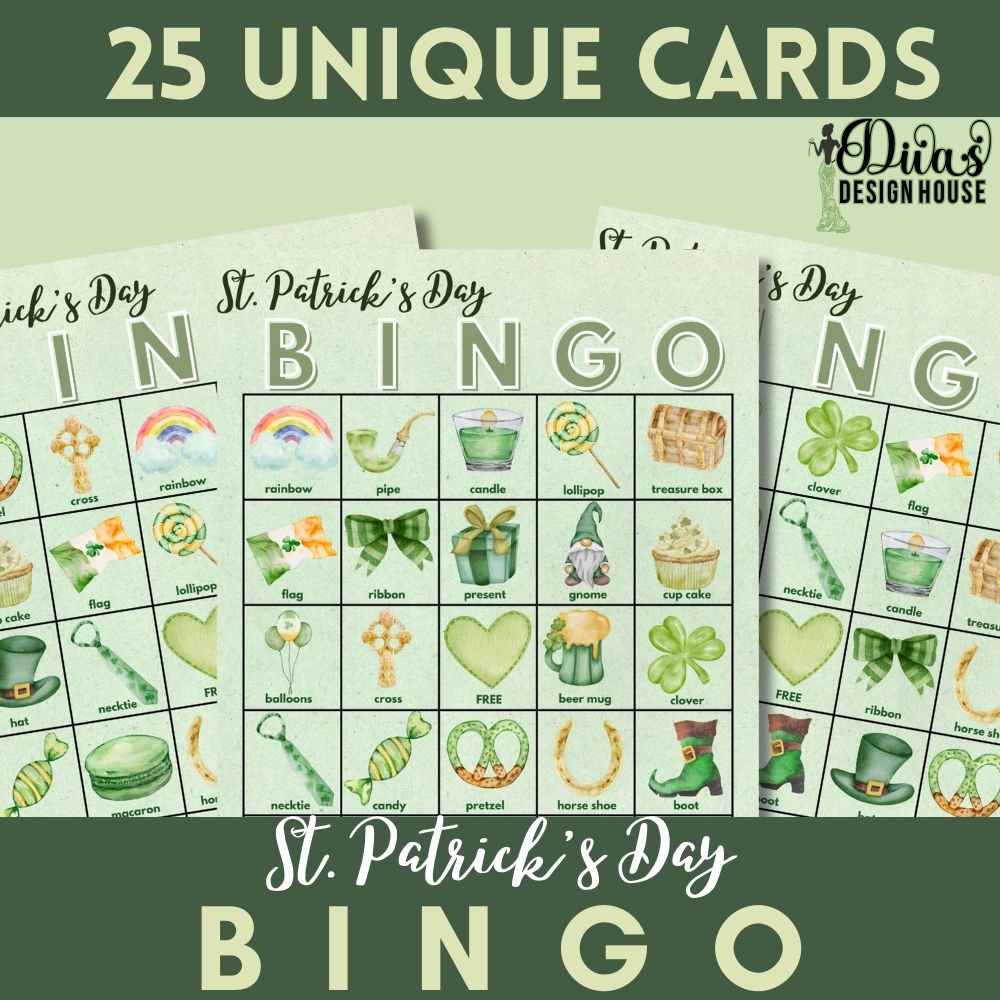 St. Patrick's Day Bingo Cards | PDF | St. Patrick's Day |Printable St. Patrick's Day Games |Classroom Resources| Digital Download| Teacher Printable