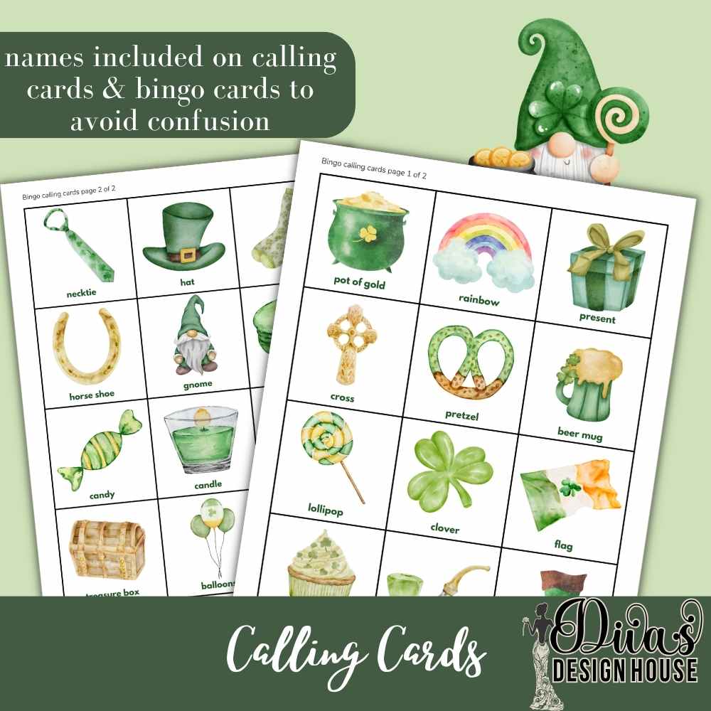 St. Patrick's Day Bingo Cards | PDF | St. Patrick's Day |Printable St. Patrick's Day Games |Classroom Resources| Digital Download| Teacher Printable