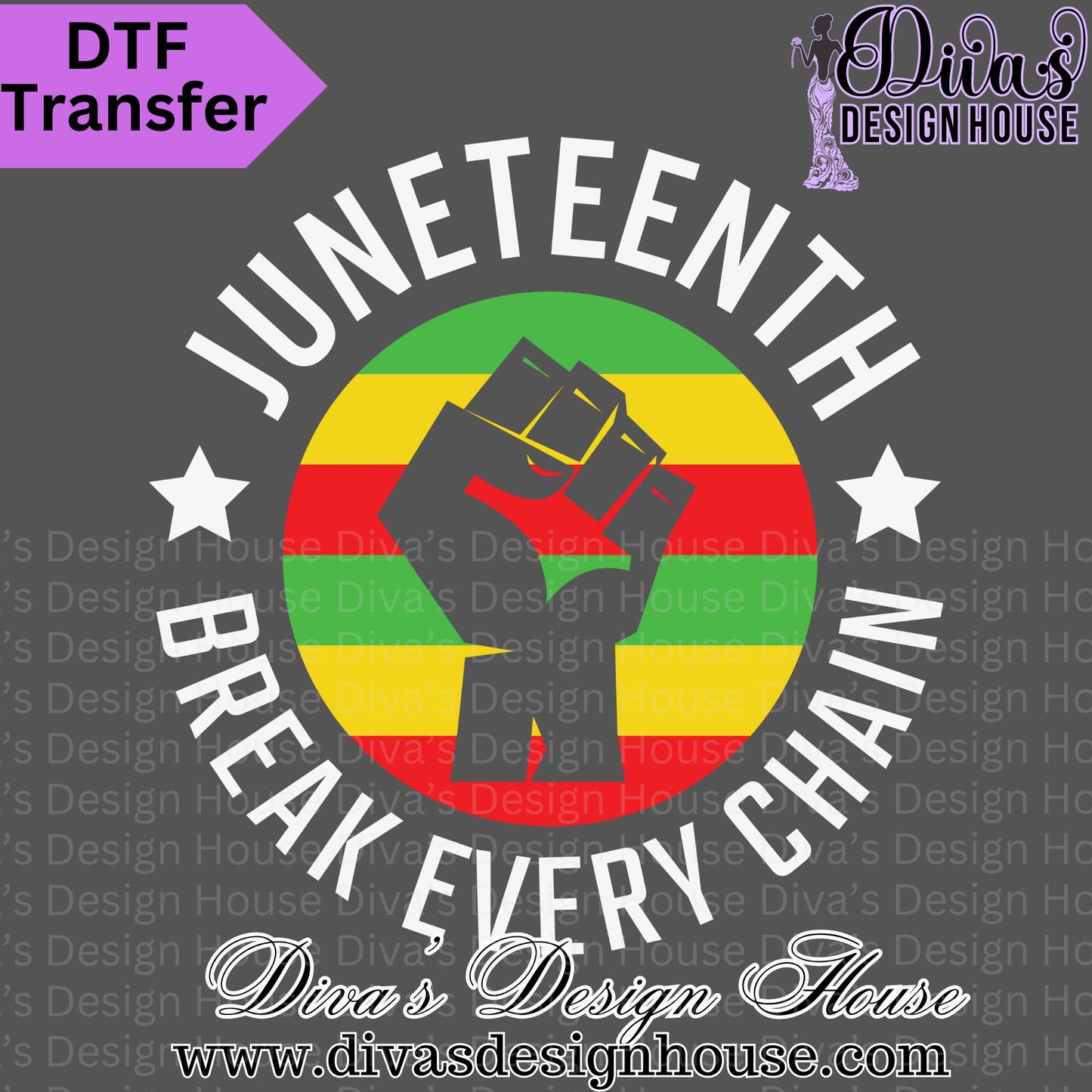 Juneteenth Break Every Chain DTF Transfers