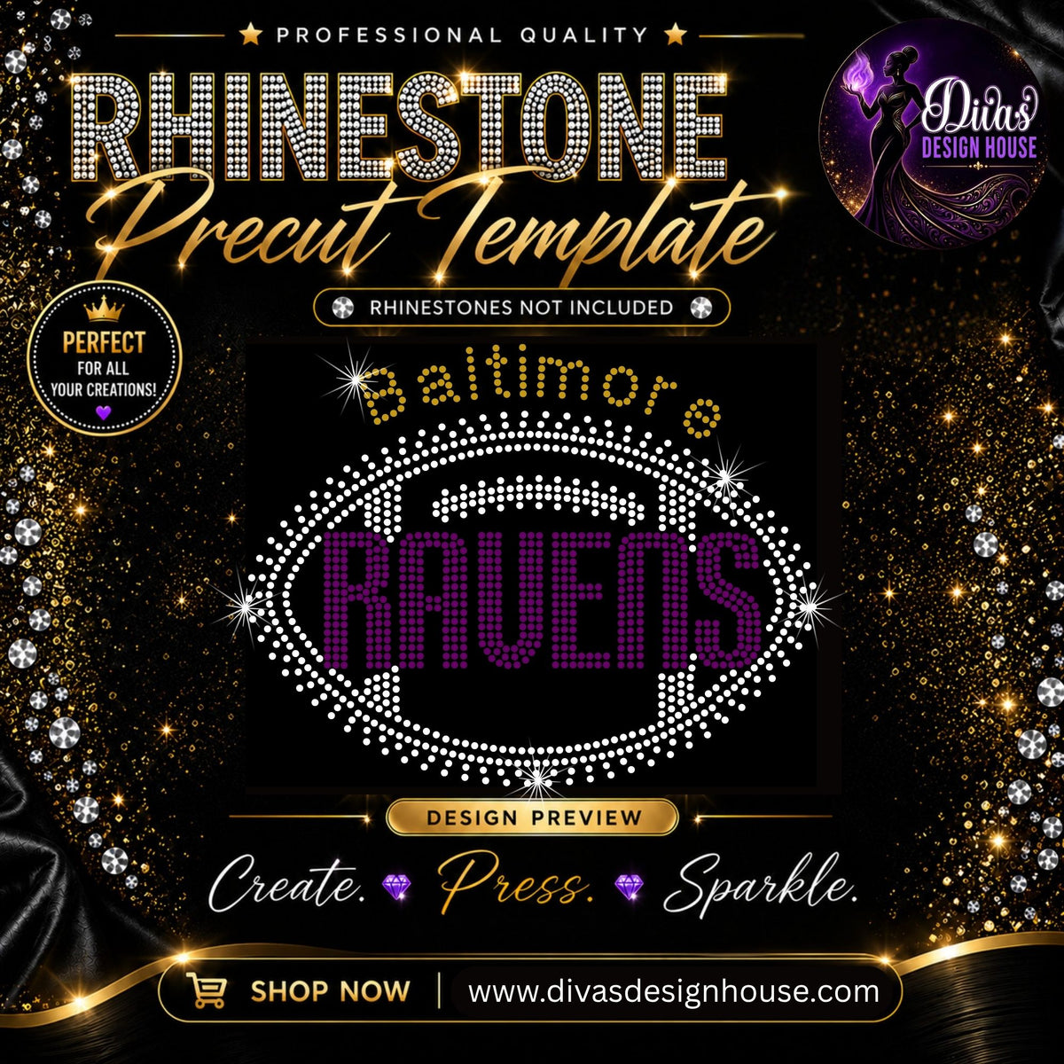 Baltimore Ravens Football — included in the 10-template bundle