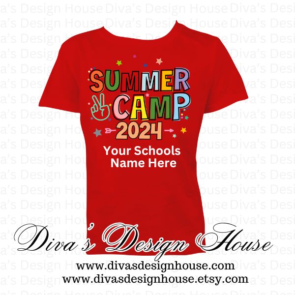 2024 Summer Camp Shirts (Custom w/School's Name