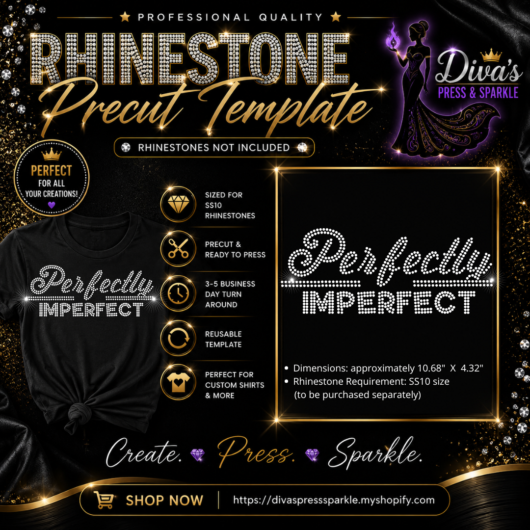 Perfectly Imperfect Rhinestone Template — Magic Flock Pre-Cut Template