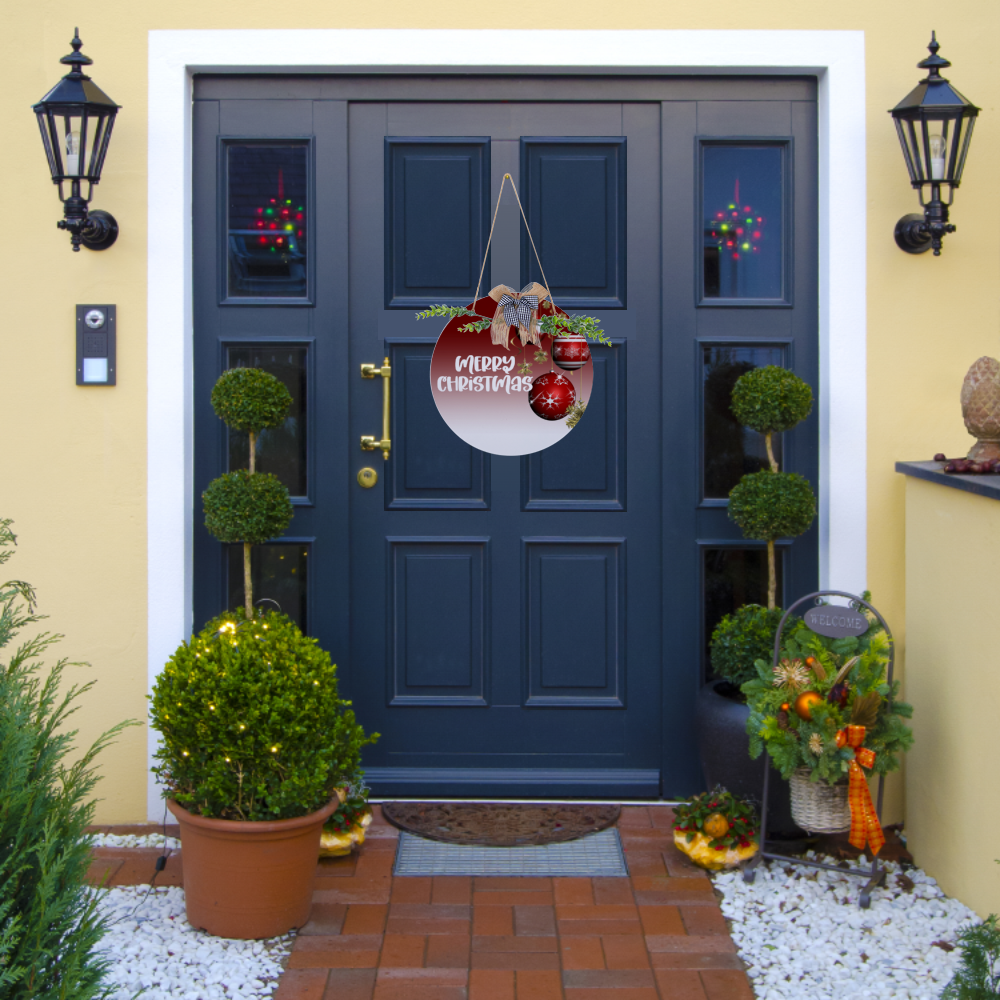 Merry Christmas Round Door Sign