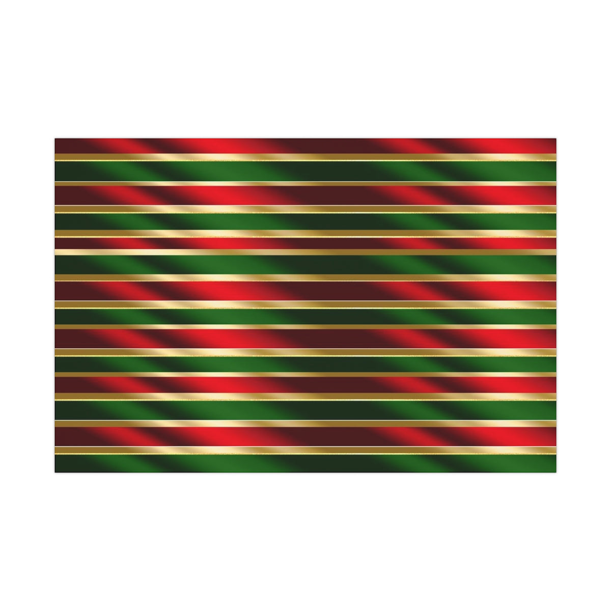 Red, Green & Gold Wrapping Paper