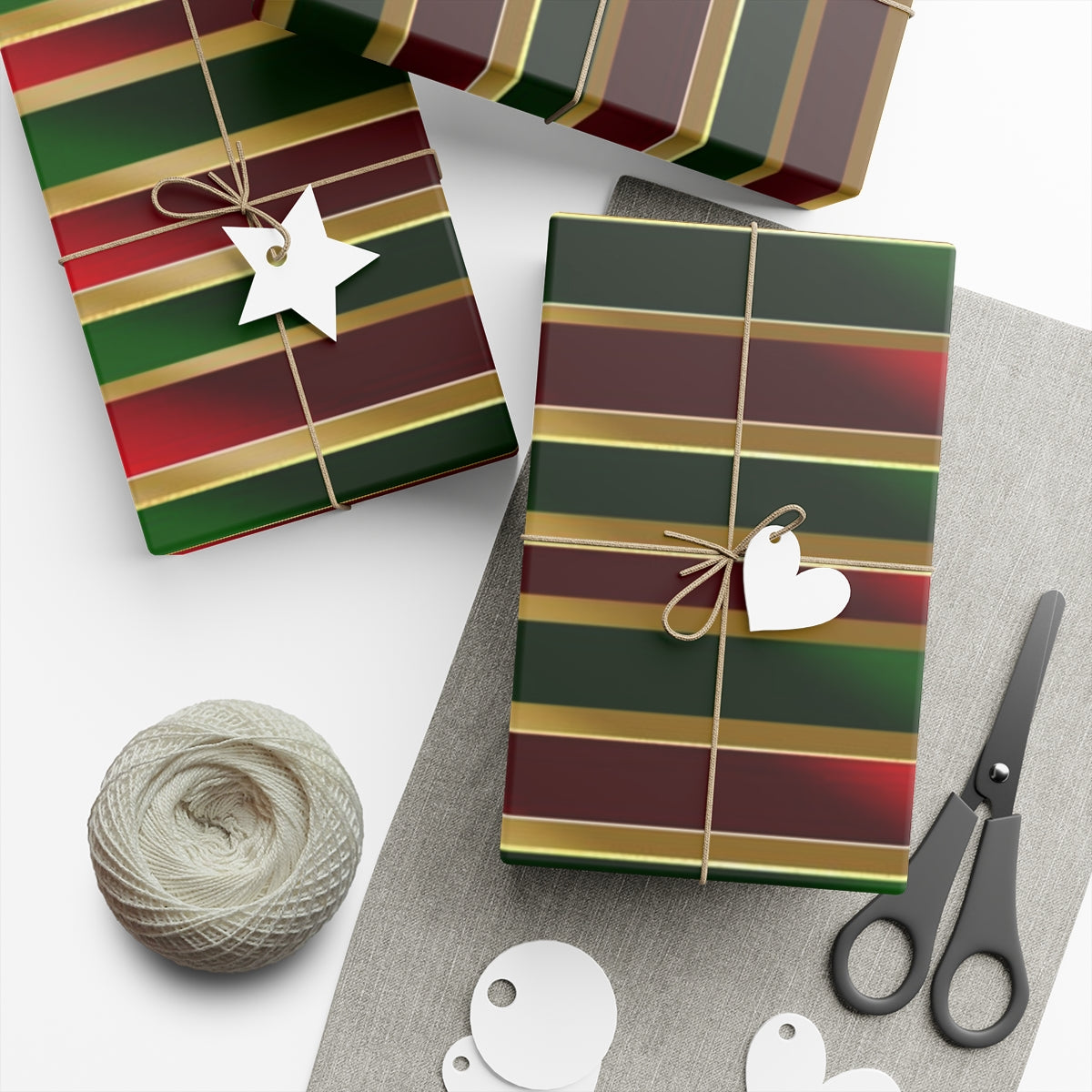 Red, Green & Gold Wrapping Paper