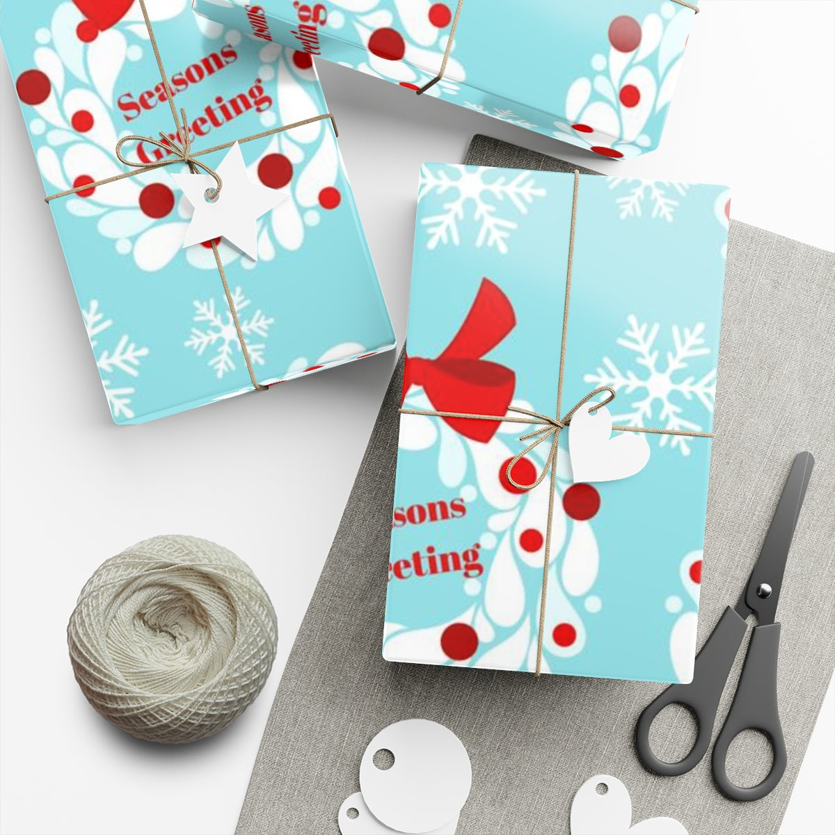 Merry Christmas Blue Wrapping Paper