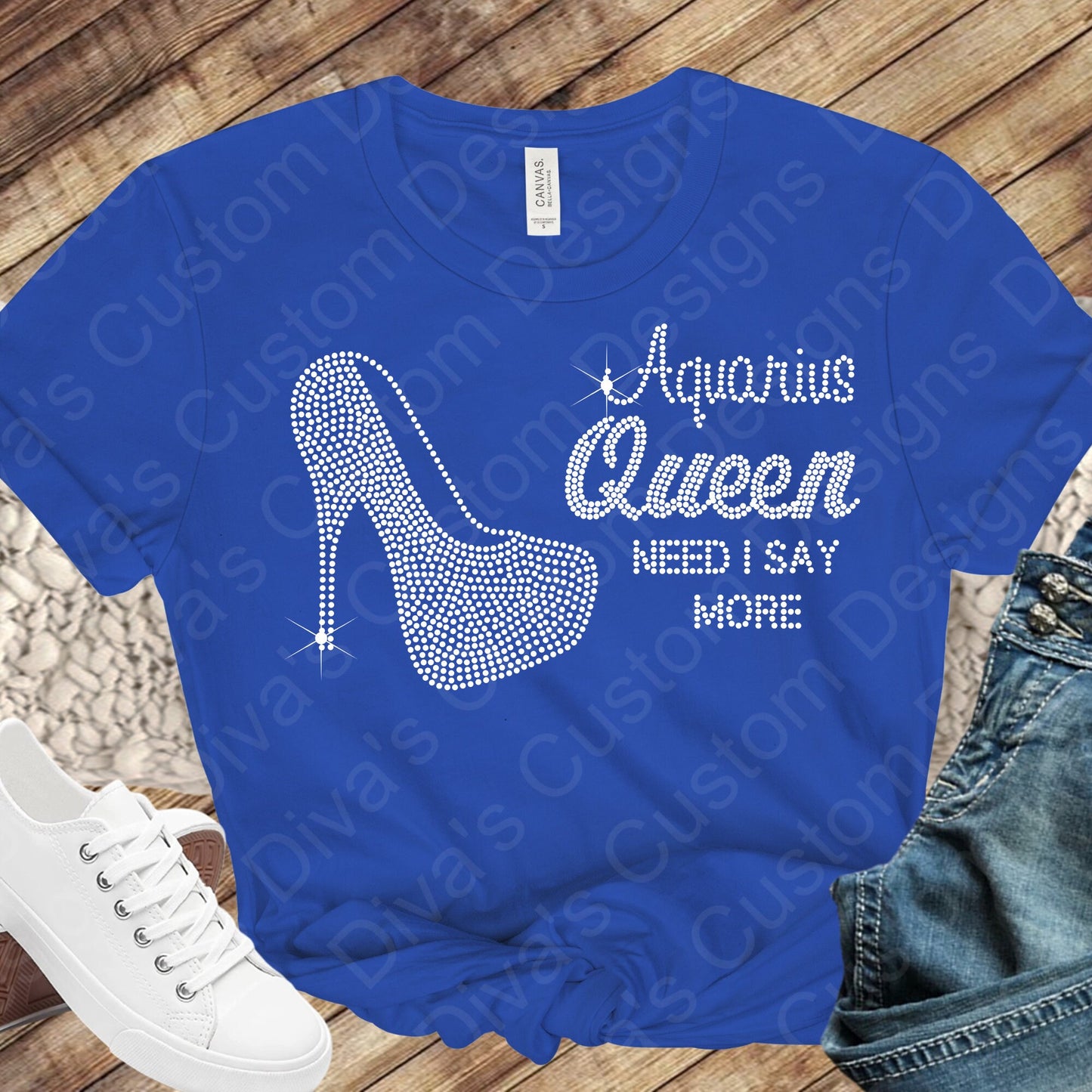 Aquarius Queen Rhinestone Digital Rhinestone Download Rhinestone Birthday File Zodiac Rhinestone File SVG PNG Cricut & Silhoette svg file