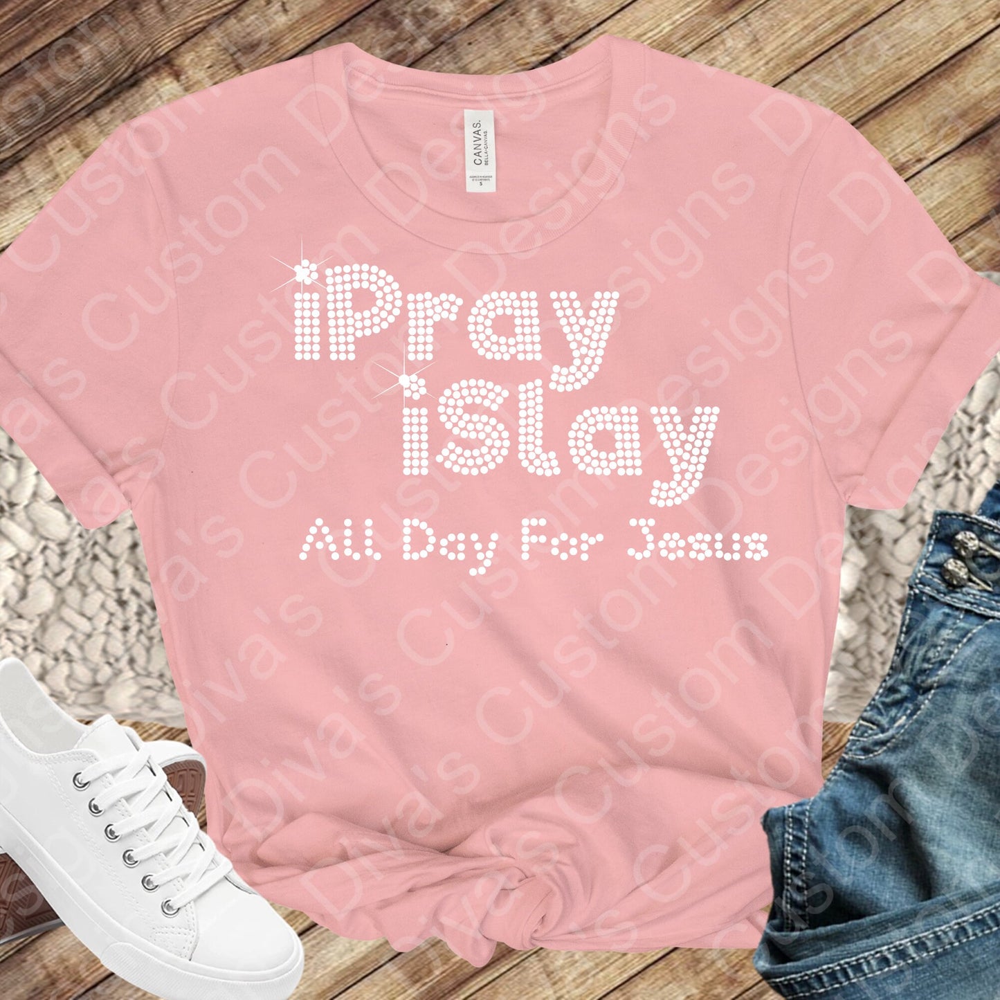 iPray iSlay Digital Rhinestone Download SVG PGN Cricut & Silhouette svg file SS10 rhinestone file Active
