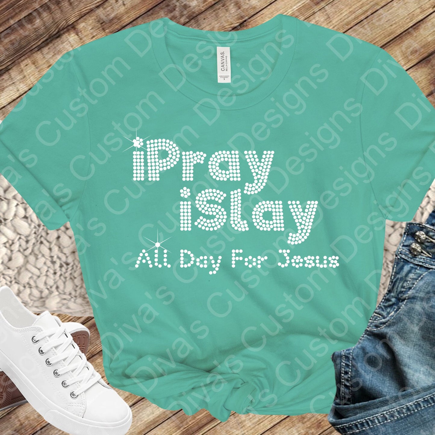 iPray iSlay Digital Rhinestone Download SVG PGN Cricut & Silhouette svg file SS10 rhinestone file Active
