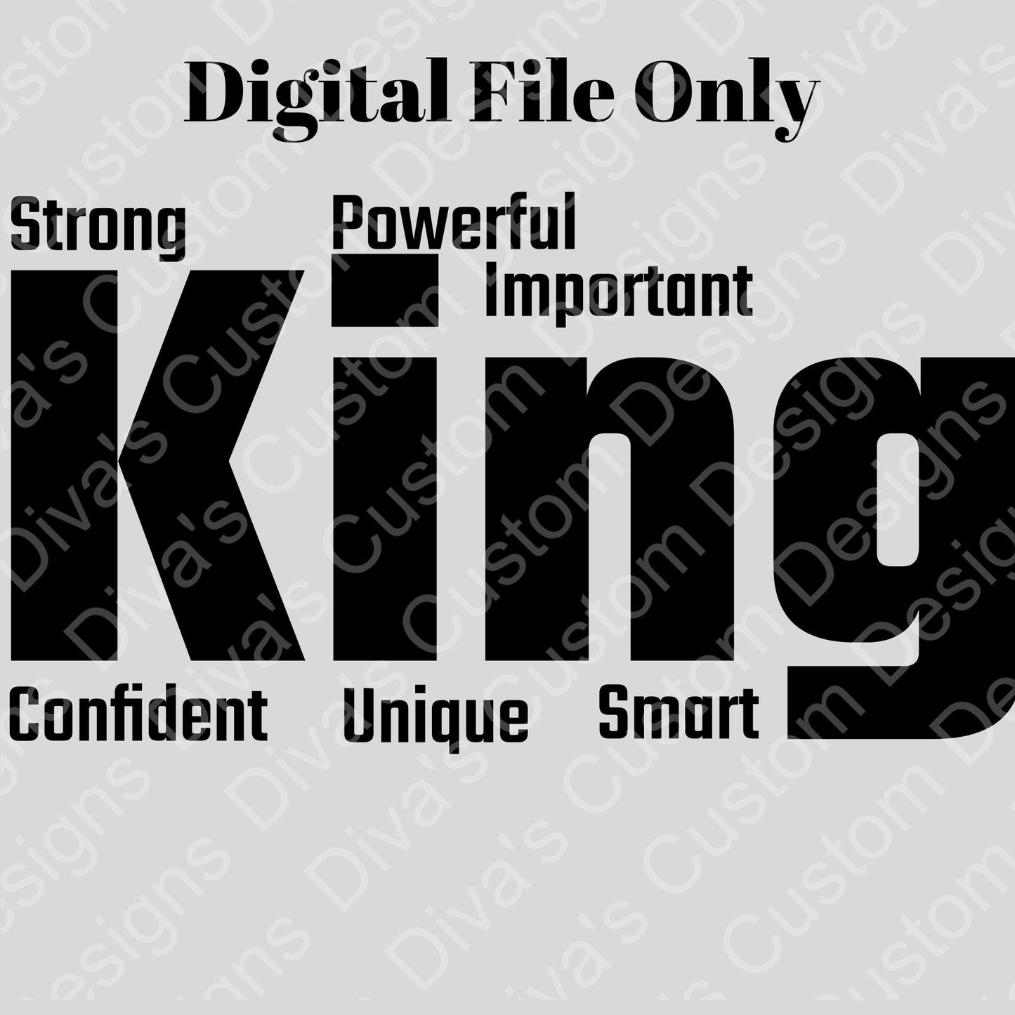 King Digital Download Vinyl PNG EPS SVG Cricut Silhouette