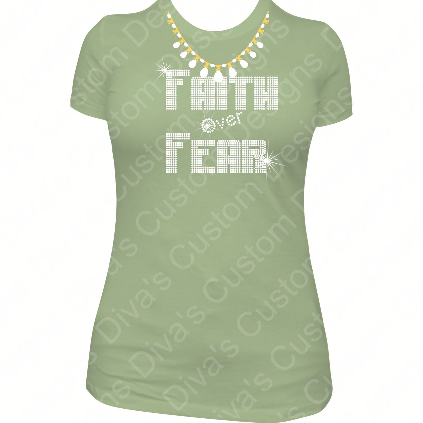 Fair Over Fear Digital Rhinestone Download SVG PGN Cricut & Silhouette svg file ss10 Rhinestones Cut File Religion Cut File