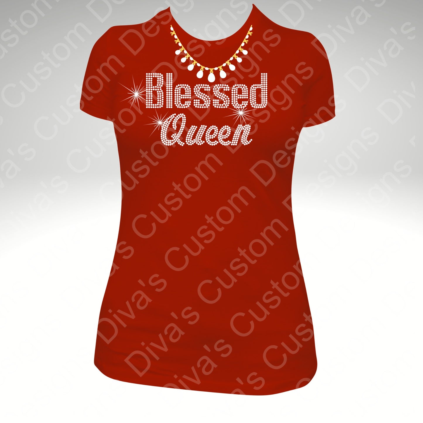 Blessed Queen Digital Rhinestone Download SVG PGN Cricut & Silhouette svg file ss10 Rhinestones Cut File Religion Cut File