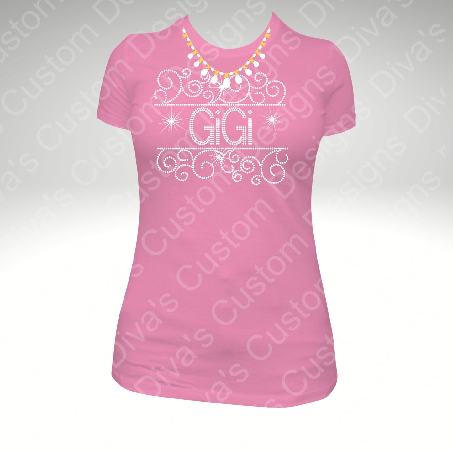Gigi Swirl Digital Rhinestone Download SVG PGN Cricut & Silhouette svg file ss10 Rhinestones Cut File Religion Cut File