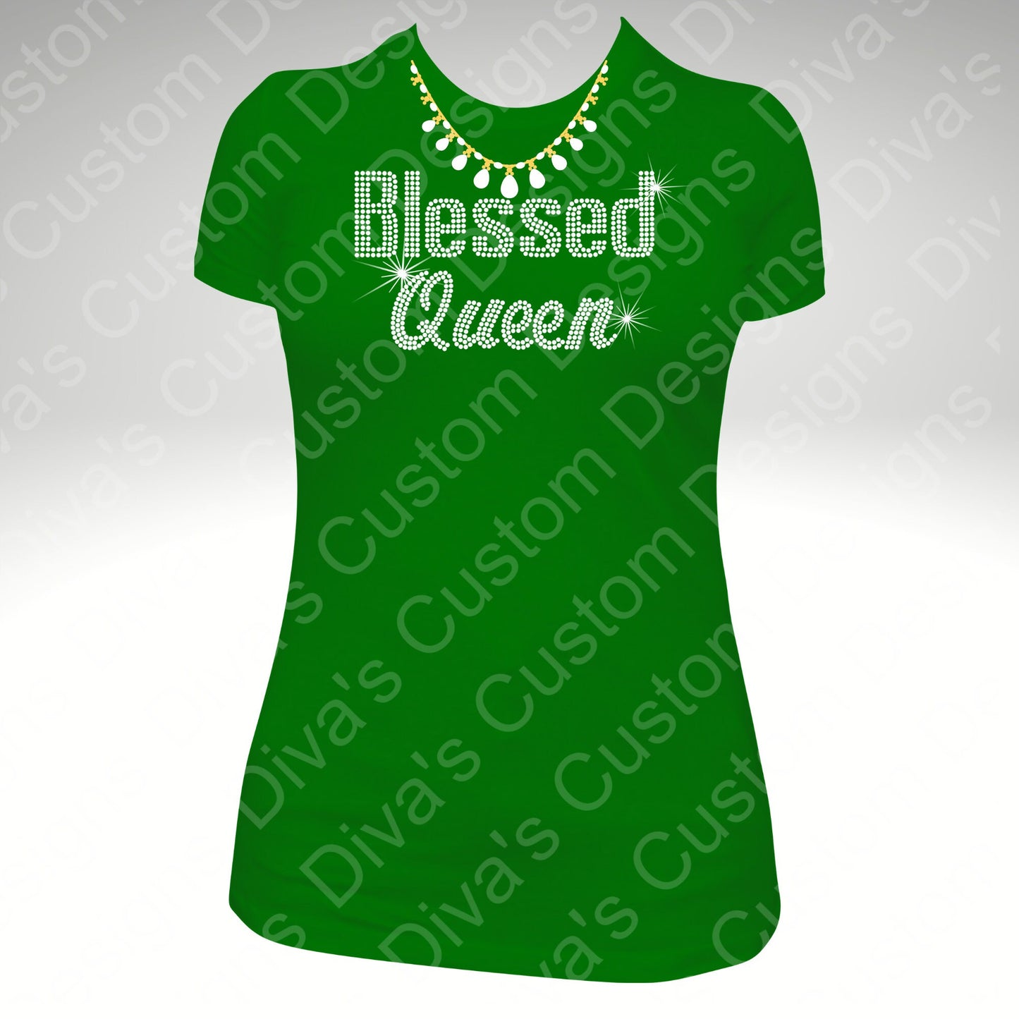 Blessed Queen Digital Rhinestone Download SVG PGN Cricut & Silhouette svg file ss10 Rhinestones Cut File Religion Cut File