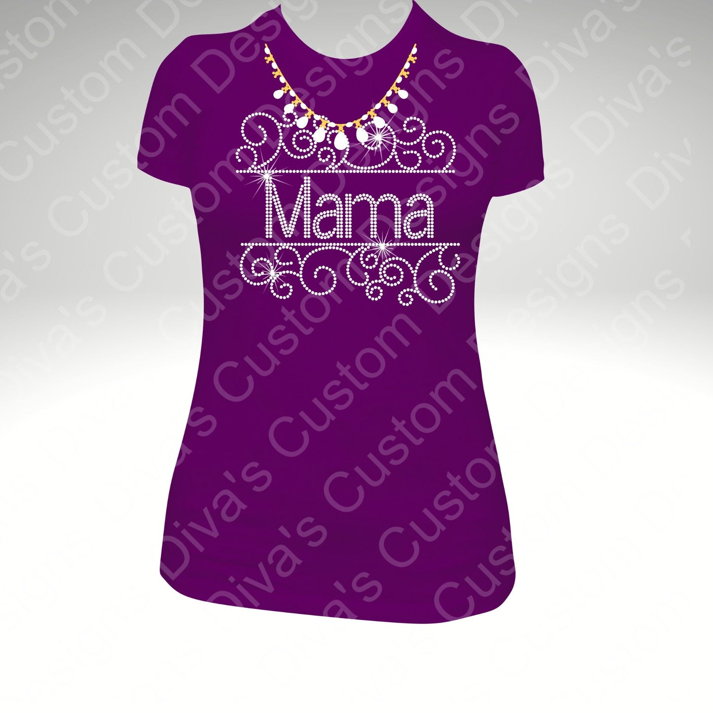Mama Swirl Digital Rhinestone Download SVG PGN Cricut & Silhouette svg file ss10 Rhinestones Cut File Religion Cut File