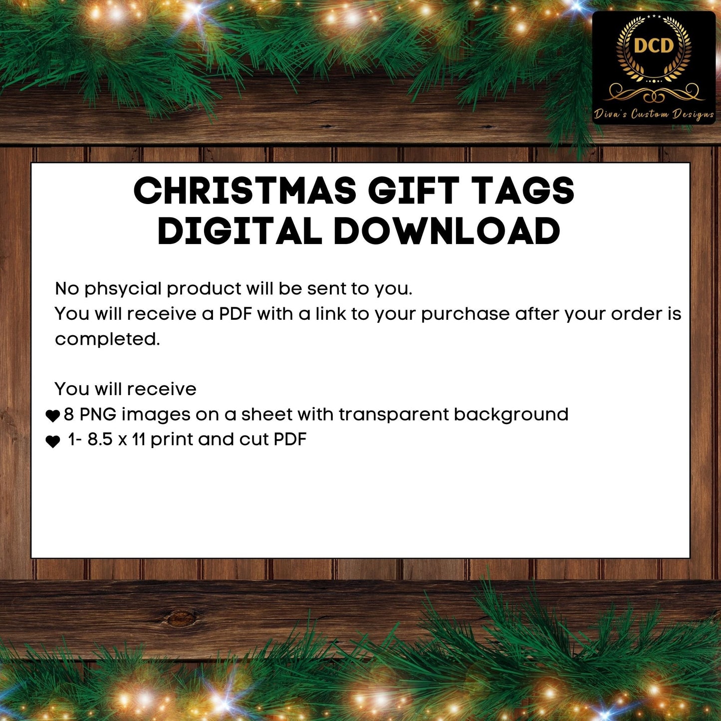 African American Santa Gift Tag, Digital Download, High-Quality PNG, PDF Files| Commercial & Personal Use | Printable Christmas Gift Tags