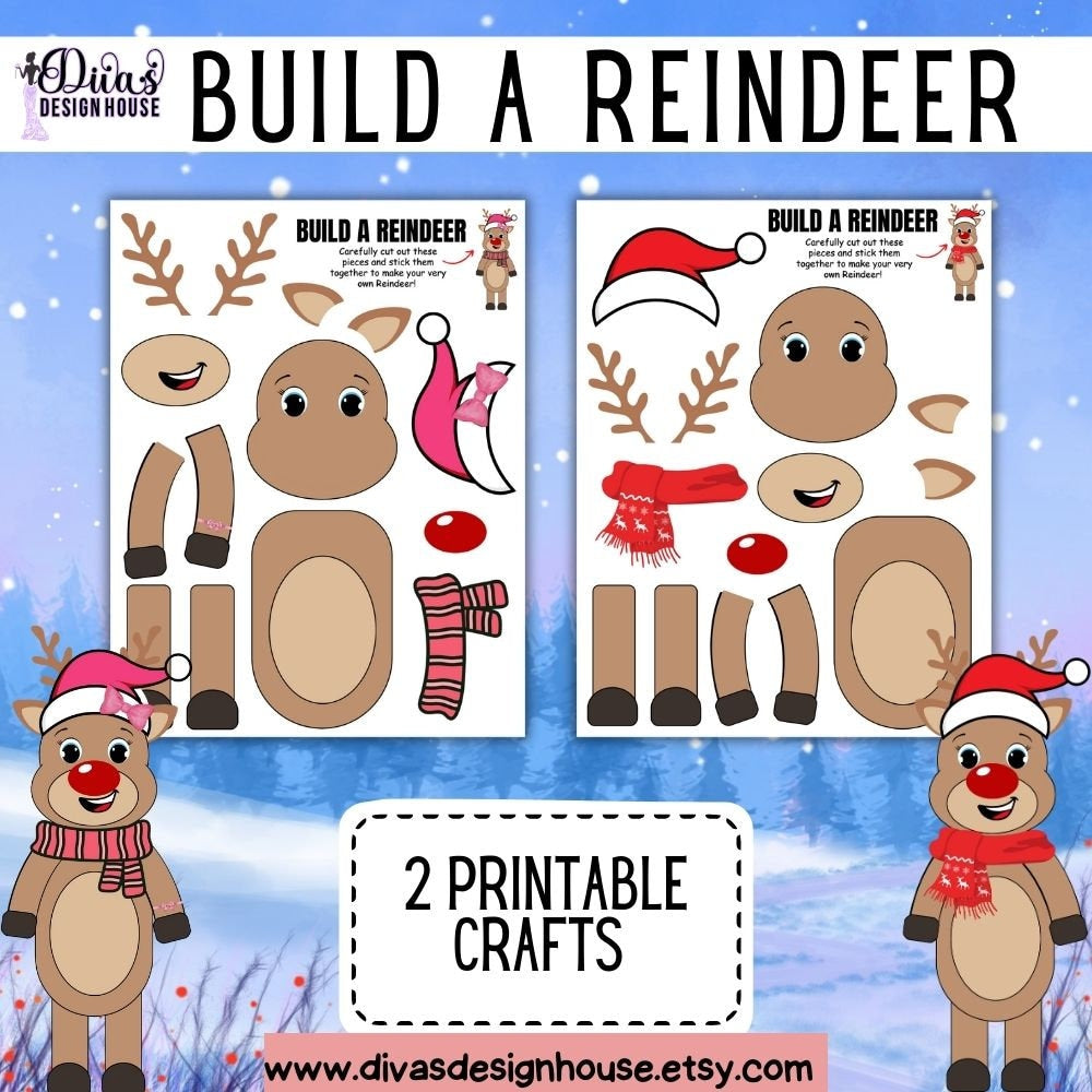 build-a-reindeer-pdf-christmas-worksheets-printable-christmas-gam-diva-s-design-house for Kindergarten Christmas Worksheets Free Printables Build a Reindeer | PDF | Christmas Worksheets |Printable Christmas Gam – Diva's Design House for Kindergarten Christmas Worksheets Free Printables