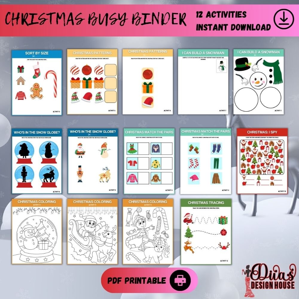 Christmas Teacher Bundle | PNG | Christmas Worksheets |Printable Christmas Games |Classroom Christmas Resources| Christmas Bundle