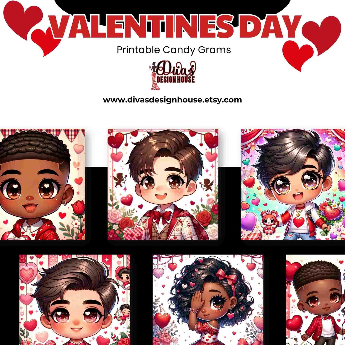 Valentines Candy Gram Printable| Kids Craft| Valentines Day| Diy Kids Craft| PNG Kids Craft| Digital Download| PNG File