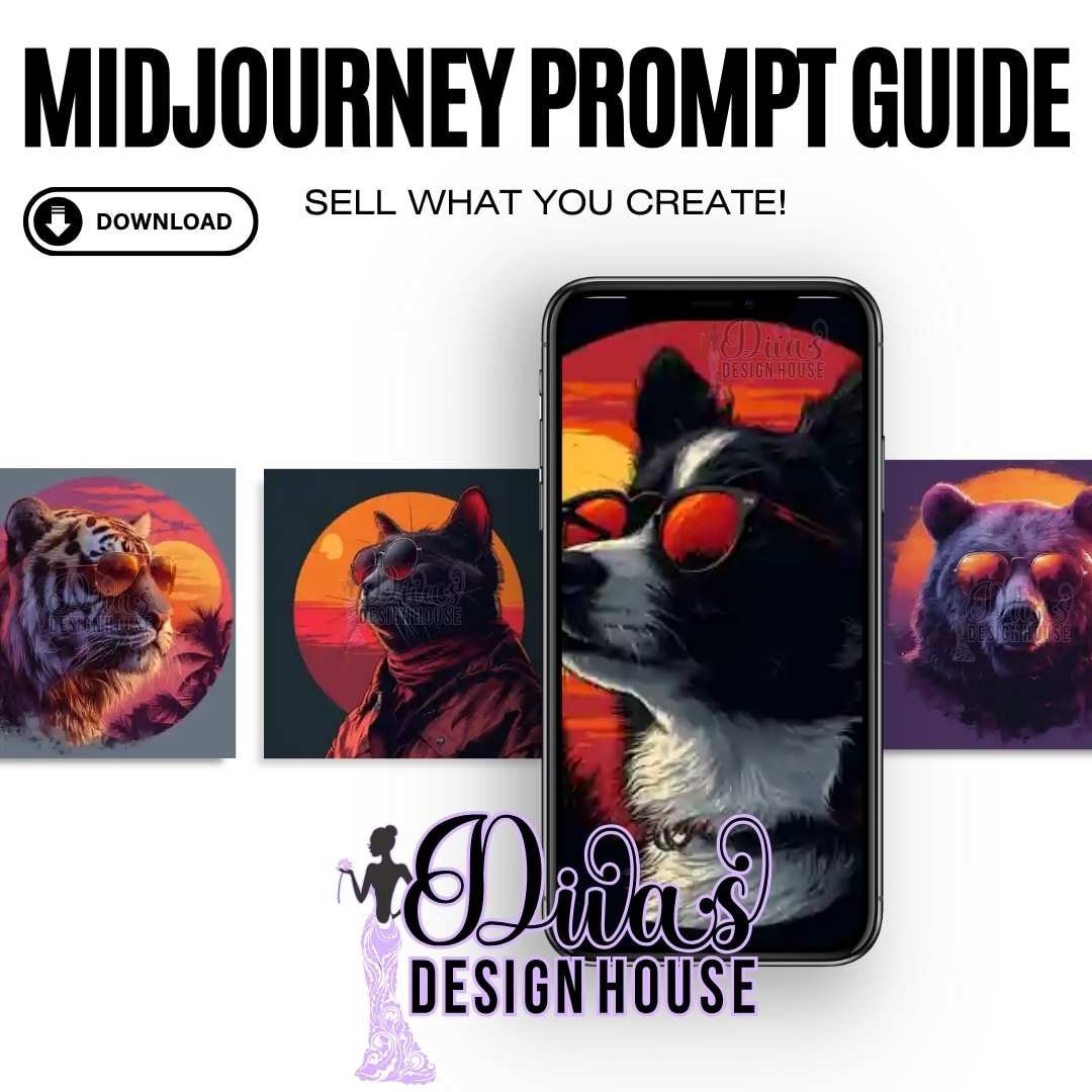 Cool Animal T-Shirt Art Prompt Guide | 9 Images | 9 Prompts | Includes 5 Witty Slogans Ideas | Midjourney| Ai Prompt| ChatGpt Prompt