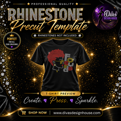 Focused | Precut Rhinestone Template | SS10