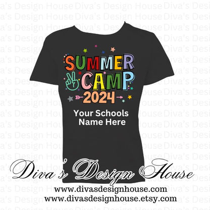 2024 Summer Camp Shirts (Custom w/School's Name