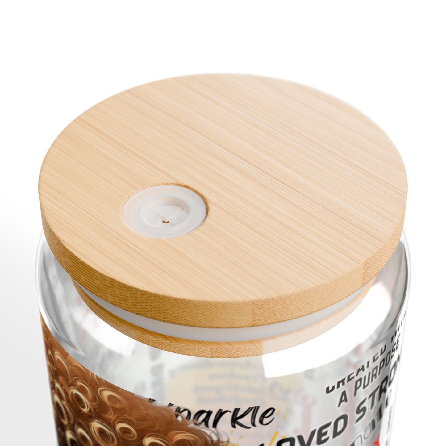 The Fearless & Fabulous Glass Can Tumbler – 16oz Straw Cup with Empowering Black Queen Design