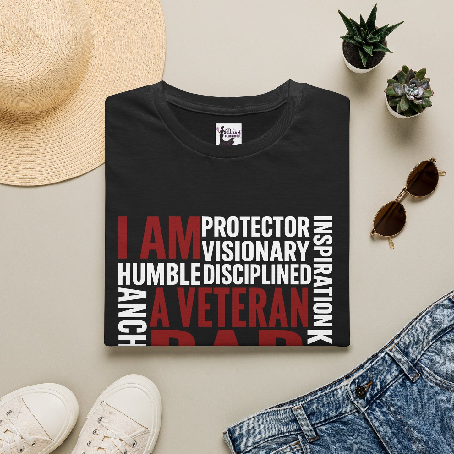 Veteran Dad T-Shirt — 'I AM A VETERAN DAD' Inspirational Military Father Tee