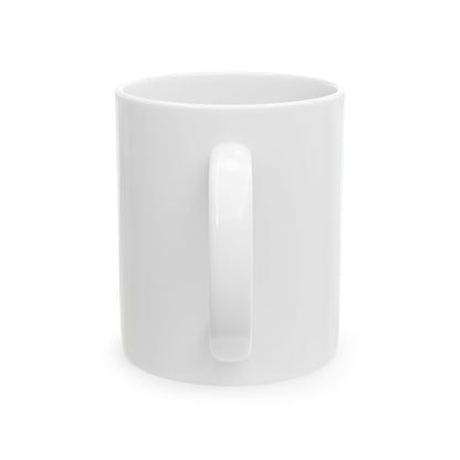 Coffee Pairs Well Ceramic Mug — Colorful Pup Illustration, 'Coffee Paws and Silence' Gift (11oz)