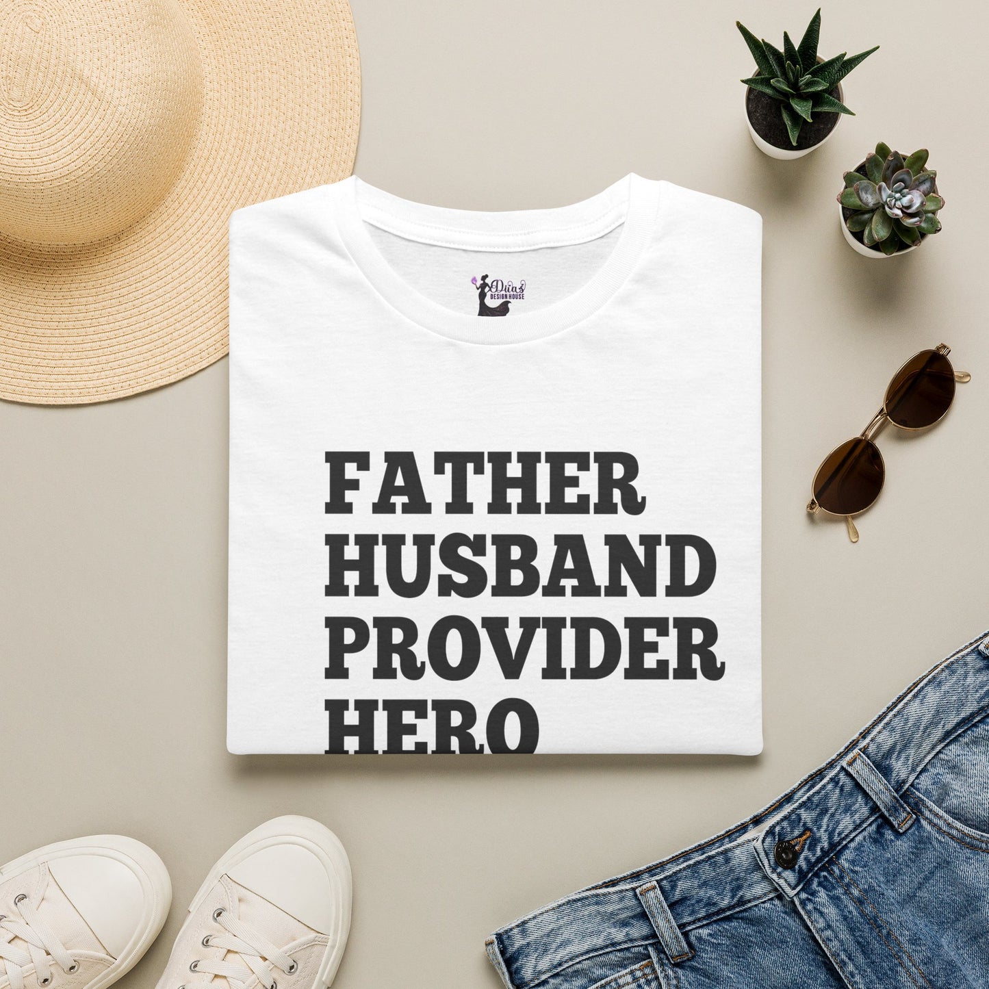 Father Husband Provider Hero T-Shirt — Men’s Father’s Day Graphic Tee
