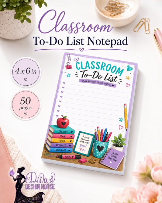 Classroom To-Do List Notepad Teacher Desk Planner Post-it® Pads