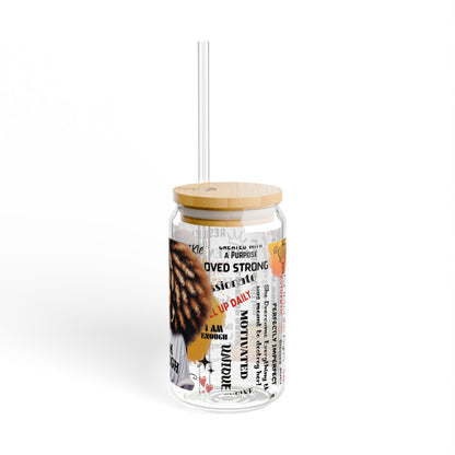 Crowned Confidence Tumbler – 16oz Straw Cup with Empowering Black Queen Design