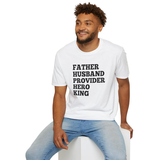 Father Husband Provider Hero T-Shirt — Men’s Father’s Day Graphic Tee