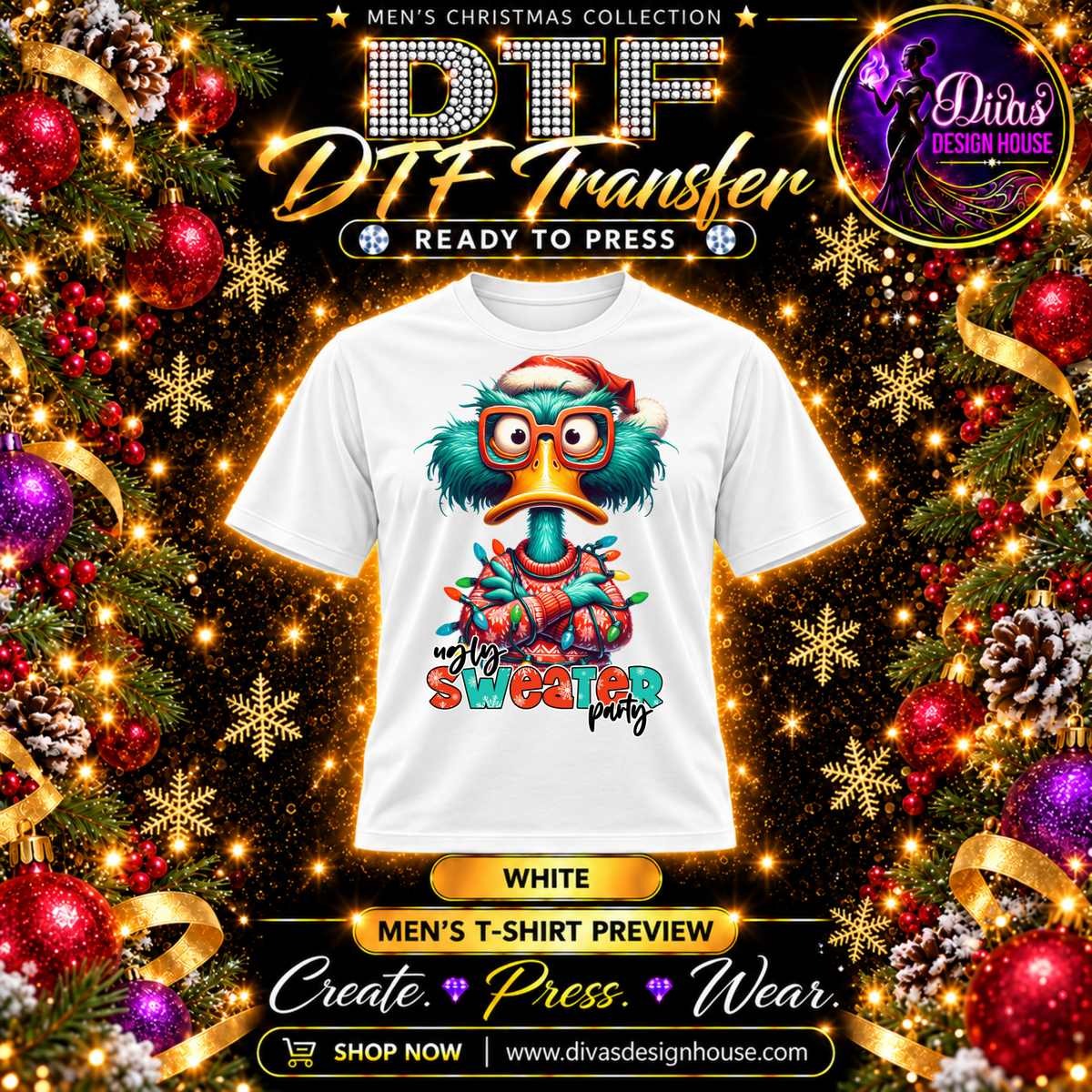 Ugly Sweater Party | Ready-to-Press DTF Transfer