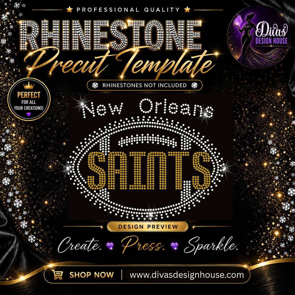 New Orleans Saints Football — included in the 10-template bundle