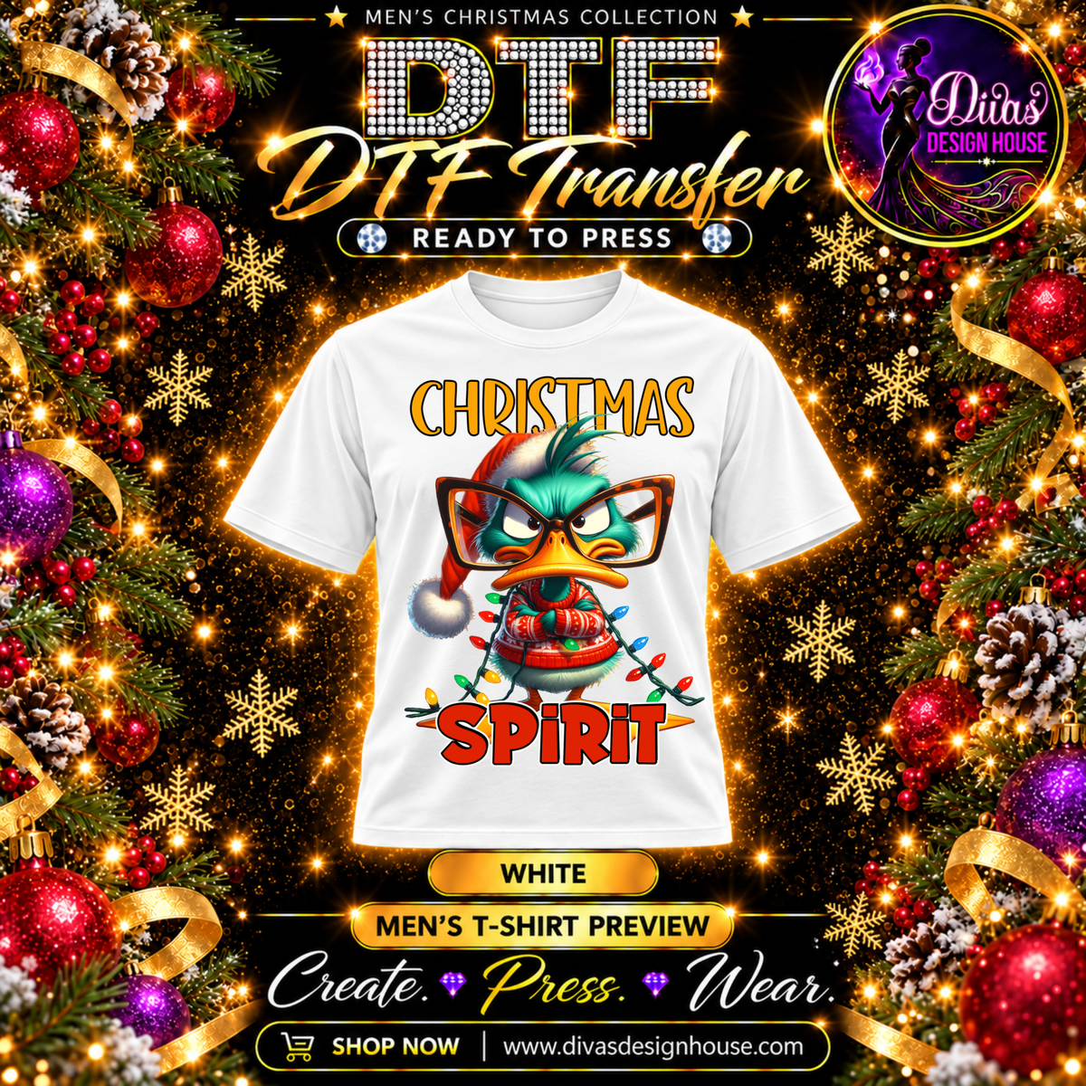 Christmas Spirit | Ready-to-Press DTF Transfer