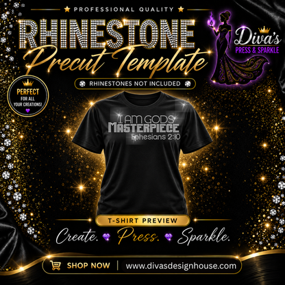 Gods Masterpiece Pre-Cut Rhinestone Template