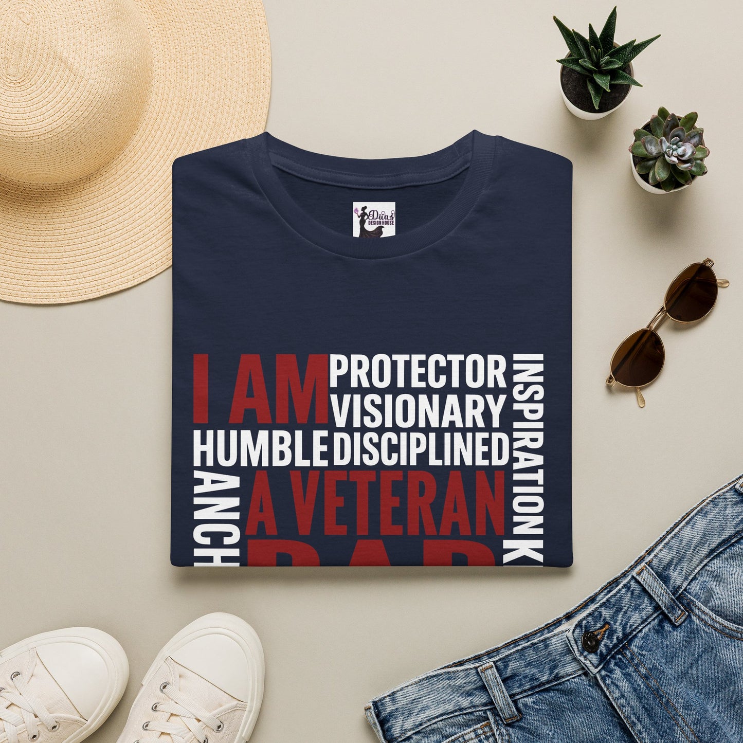 Veteran Dad T-Shirt — 'I AM A VETERAN DAD' Inspirational Military Father Tee
