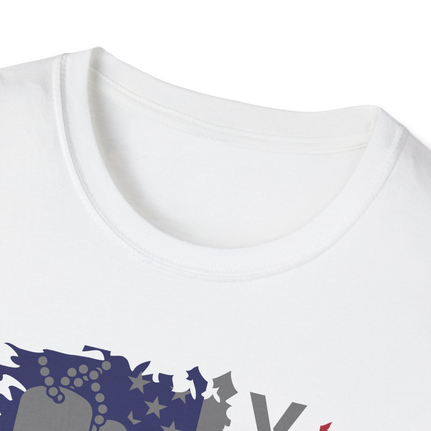 Navy Veteran T-Shirt - American Flag Dog Tags Design