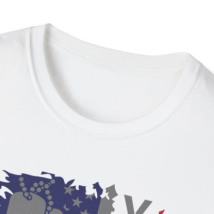 Navy Veteran T-Shirt - American Flag Dog Tags Design