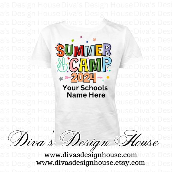2024 Summer Camp Shirts (Custom w/School's Name