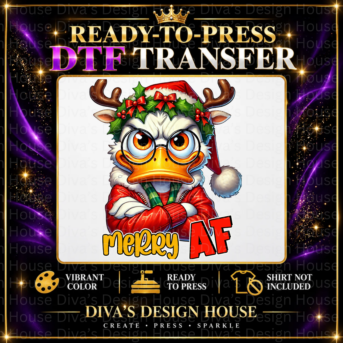 Merry AF | Ready-to-Press DTF Transfer