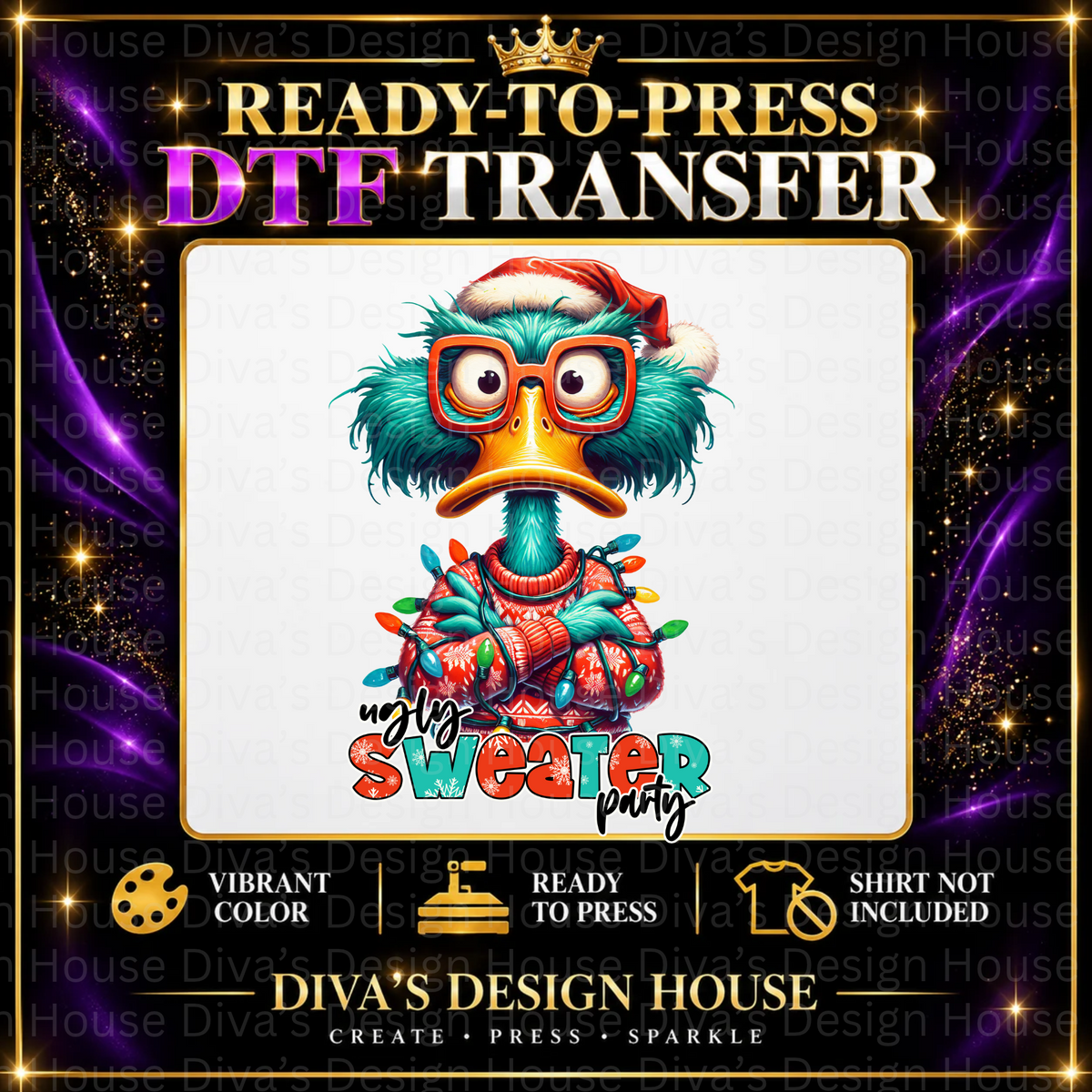 Ugly Sweater Party | Ready-to-Press DTF Transfer