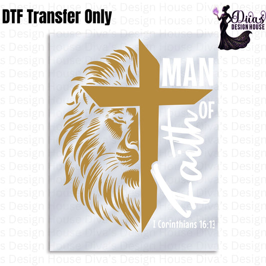Man of Faith Ready to Press DTF Transfers
