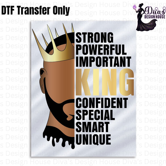 Black King Ready to Press DTF Transfers