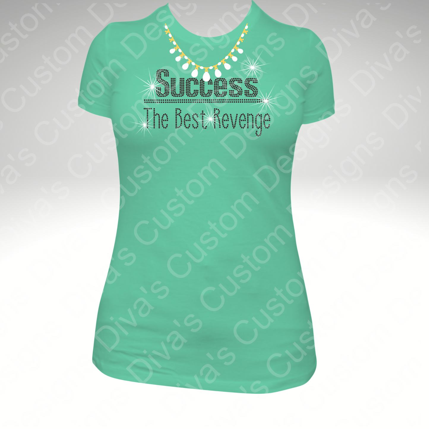 Success The Best Revenge Pre-Cut Rhinestone Template