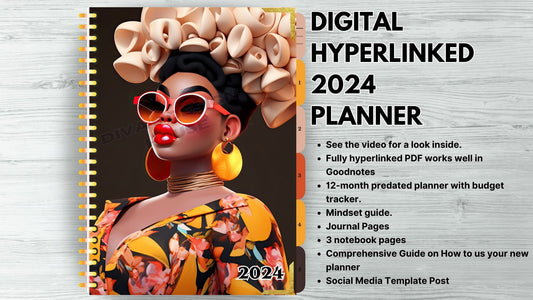2024 Journey to Financial Freedom: Digital Hyperlinked 2024 Planner