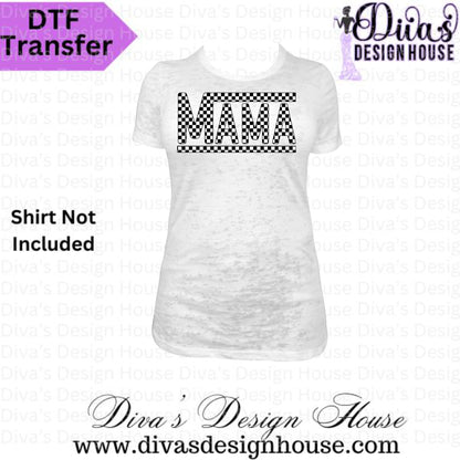 Mama Checkered Ready to Press DTF Transfer